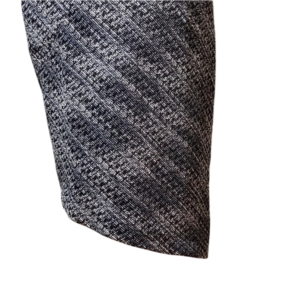 NWT Banana Republic Tweed Black White Asymmetrical Mock Neck Dark Academia - Picture 4 of 12